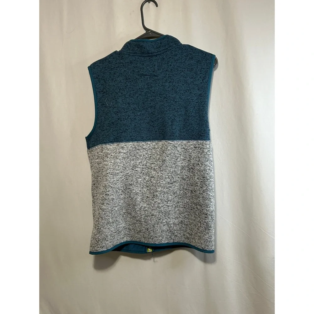 Cat &‎ Jack Boys Vest XL (16) Husky Full Zip Sleeveless Teal Gray